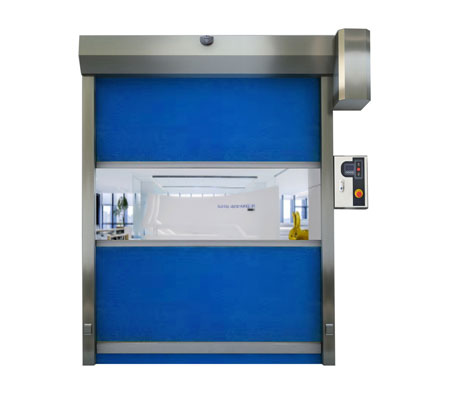 blue high speed rolling doors