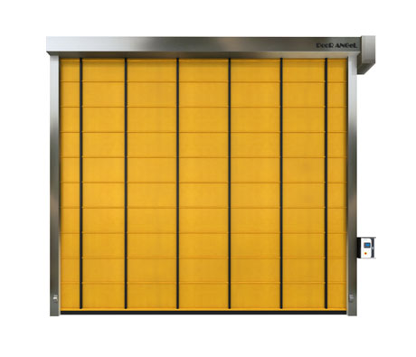 yellow stacking door